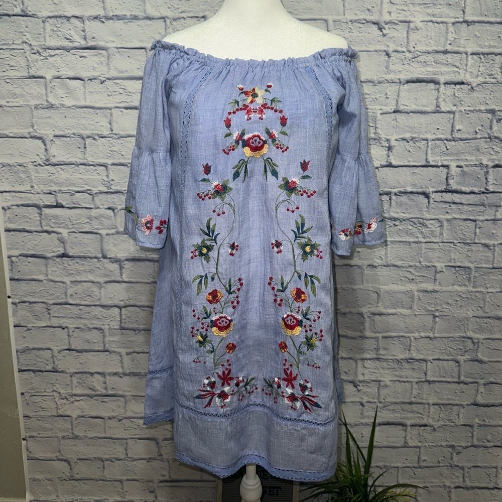 Umgee embroidered off the shoulder dress